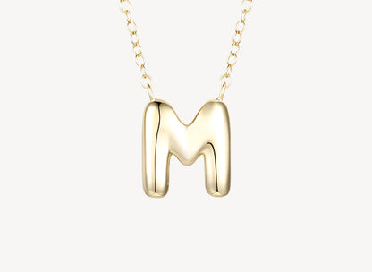 "M" Bubble Letter Necklace