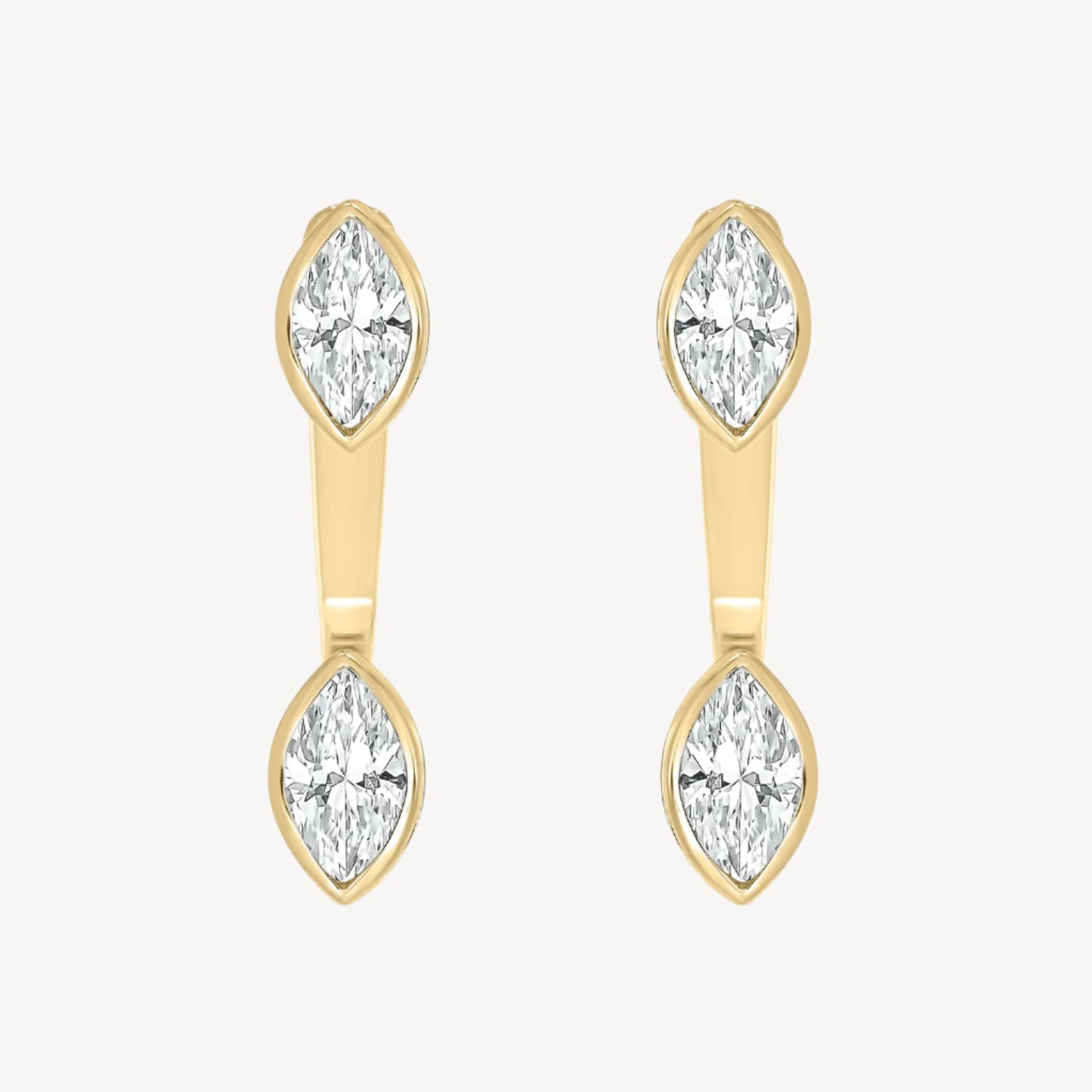 Bezel Marquise Earrings