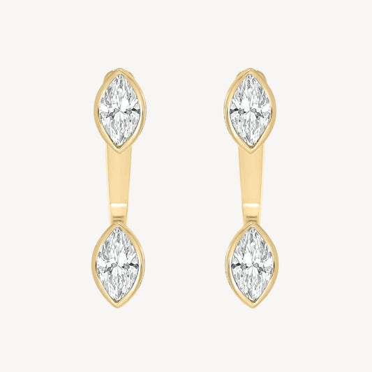 Bezel Marquise Earrings