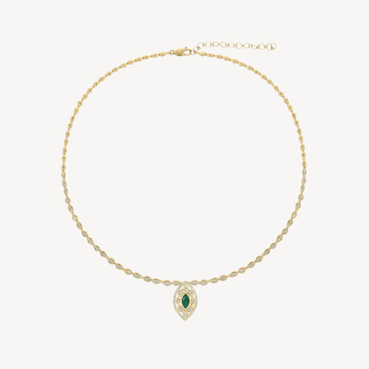 Elle Necklace in Emerald