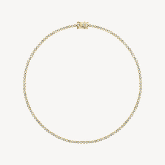 Bezel 4ct Tennis Necklace