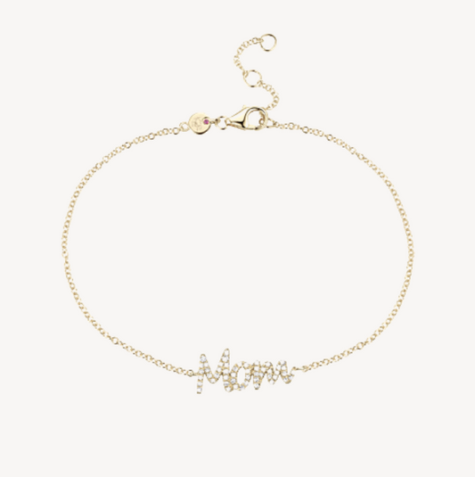 Mom Cursive Bracelet