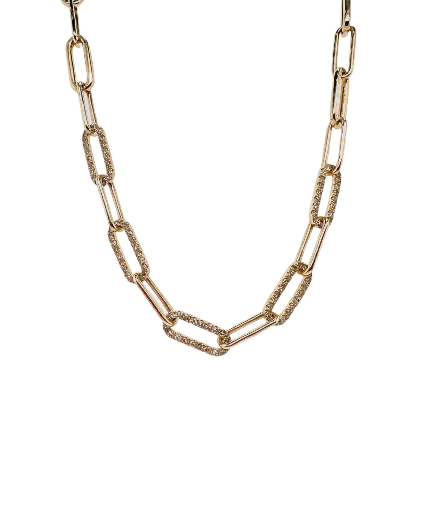 HARAKH Sunlight Paper Clip Diamond Necklace-1